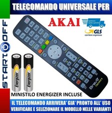 TELECOMANDO UNIVERSALE AKAI, CLICCA SUL TUO MODELLO LO RICEVERAI GIA PRONTO
