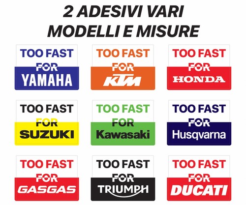 Adesivi too fast for yamaha - too,