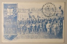 CARTOLINA MILITARE  - 23° DISTRETTO MILITARE MILANO CLASSE 1882 - VIAGGIATA 