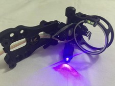 1PK Tiro con l'arco composto mirini ad arco 5 perni in fibra ottica mirini ad arco con luce viola