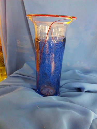 Vaso vetro blu - , "meridien"