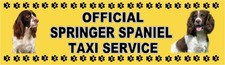 Adesivo auto cane SPRINGER SPANIEL SERVIZIO TAXI UFFICIALE di Starprint