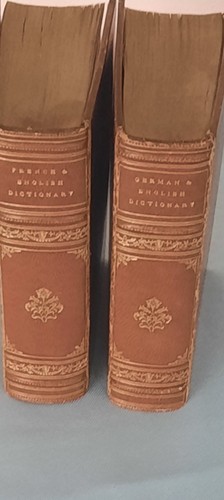 Two antique dictionaries - two,