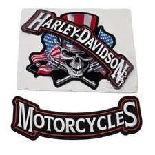 Set toppe teschio ricamate