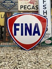 Antica insegna vintage vecchio stile stazione di servizio Fina 40"!