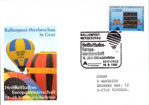 Austria posta mongolfiera - austria,,