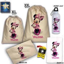 SET SCUOLA ASILO MATERNA SACCA ASCIUGAMANO BORRACCIA TOVAGLIETTA PERSONALIZZATO