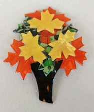 "Lea Stein" Maple Tree brooch