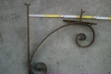 1 Mensola in ferro Battuto forgiato antiche totale 2 pezzi