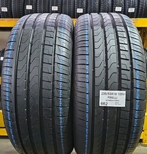 2x PNEUMATICI USATI PARI AL NUOVO 235/55 R18 100V PIRELLI ESTIVE GOMME 2355518