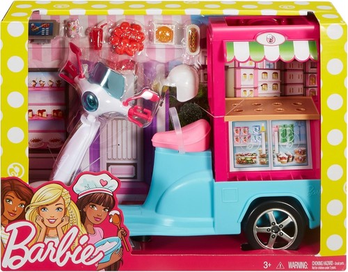 Barbie scooter street food - -,