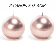 2 CANDELE SFERA ROSA GOLD D