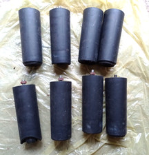 lotto n 6 piedi piedini in plastica + 2 con rotelle per poltrona divano tavolo