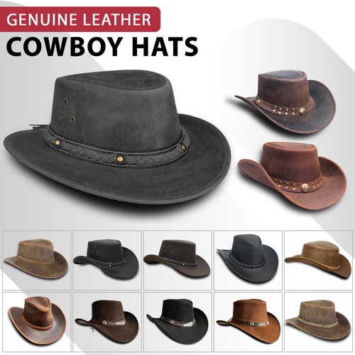 Cappello cowboy vera pelle - da,