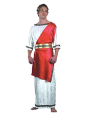 Uomo Adulto Dio Greco Romano Giulio Cesare Toga Costume Vestito Scialle