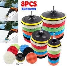 8 pezzi kit per lucidatura per auto tampone per lucidatura disco per lucidatura 