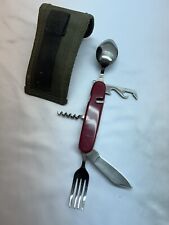 Muti-tool Folding Knife Spoon Fork Hunting Camping Army Jungle Survival Steel