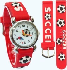 Orologio sportivo per bambini, bambini, foresta di Nottingham, design calcio 3D