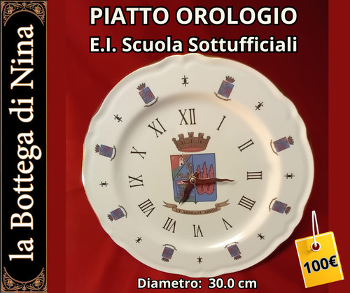Piatto orologio porcellana - in,