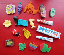 Lotto 17 Gommine da collezione anni 80 Vintage eraser