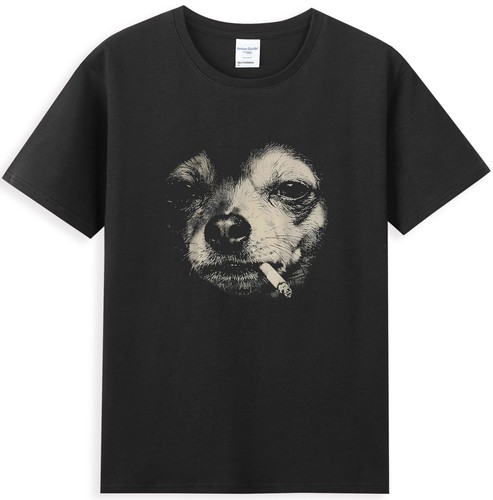 Dog smoking cigarette - dog, funny