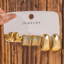 Set 3 paia orecchini a goccia