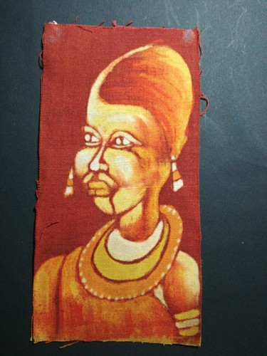 Arte etnica tela dipinta - arte, donna