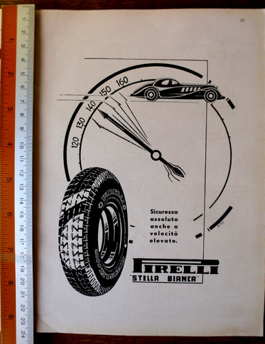 Pubblicità 1934 pirelli gomme - 1934,