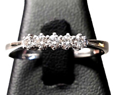 Anello veretta in oro bianco 18k diamanti naturali brillante 0,4 ct tot. g-vvs1