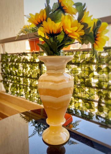 Antico vaso fiori onice - fiori, in