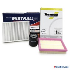 Kit Tagliando 3 Filtri Peugeot 108 Citroen C1 II Toyota Aygo II 1.0 VTi 2014> 
