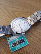 Viscont Tonneau Case Breguet Dial Manual Winding Vintage Watch New Old Stock Tag