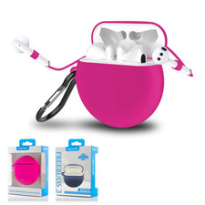 Custodia in Silicone per Huawei Freebuds 3 con Gancio Protettiva - Fucsia