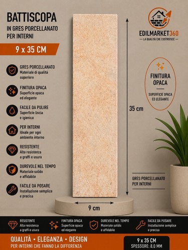 1pz battiscopa arancio - (35cm),