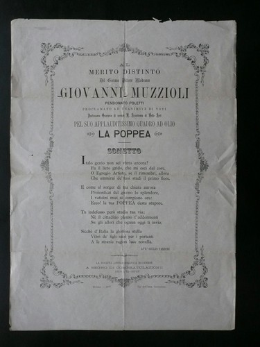 Foglio volante sonetto - foglio,