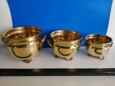 TRIS PORTAVASI LUCIDO RAME 3 MISURE ANNI '80