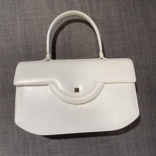 GIVENCHY Borsa a mano Tote Purse in pelle bianca autentica