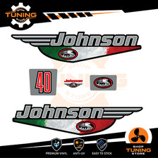 Kit Adesivi Motore Marino Fuoribordo Johnson 40 cv - versione ITALIA