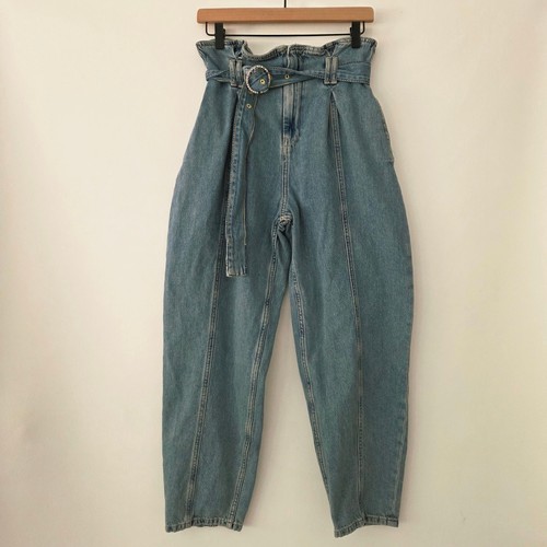 Zara paperbag jeans blu - jeans,