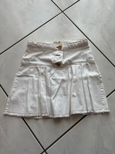 Gonna bambina ovs bianca - bianca, denim