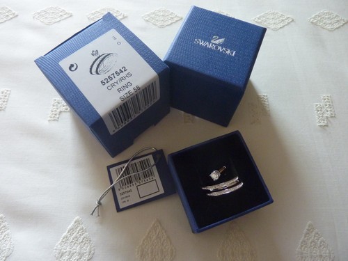 Anello swarovski rodiato - rodiato, e