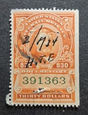 1917 US Revenue Stamp R246 $30