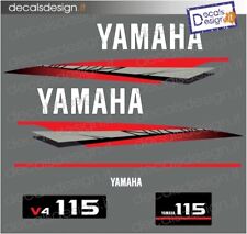 Adesivi motore marino fuoribordo Yamaha 115 cv  V4  gommone barca stickers
