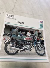 Triumph 750 T140 Bonneville 1980 Carta Moto Da Collezione Atlas UK