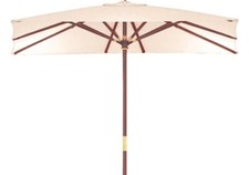 Ombrellone 3x4 mt da Giardino in Legno Beige - Suntopbe34 Brixo