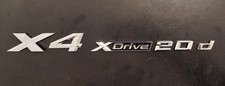 scritta cromata originale BMW X4 xdrive 20 d