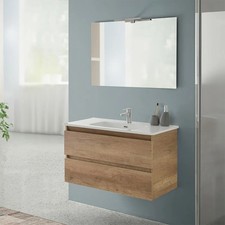 Mobile bagno sospeso 90 rovere