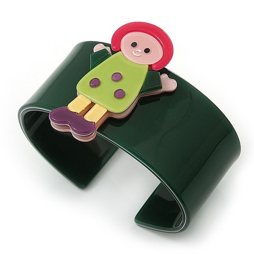Bracciale largo acrilico dolly - largo,