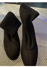 Stivaletti Neri Scamosciati Tg 40 + Sandali Glitterati Con Fiocchetto Tg 39,5