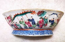 Ciotola CINA porcellana '700 autentica. Dipinta a mano. "Festa del Drago"